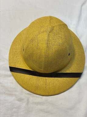 Jacobson Hat Company Yellow Straw Pith Helmet Safari Hat